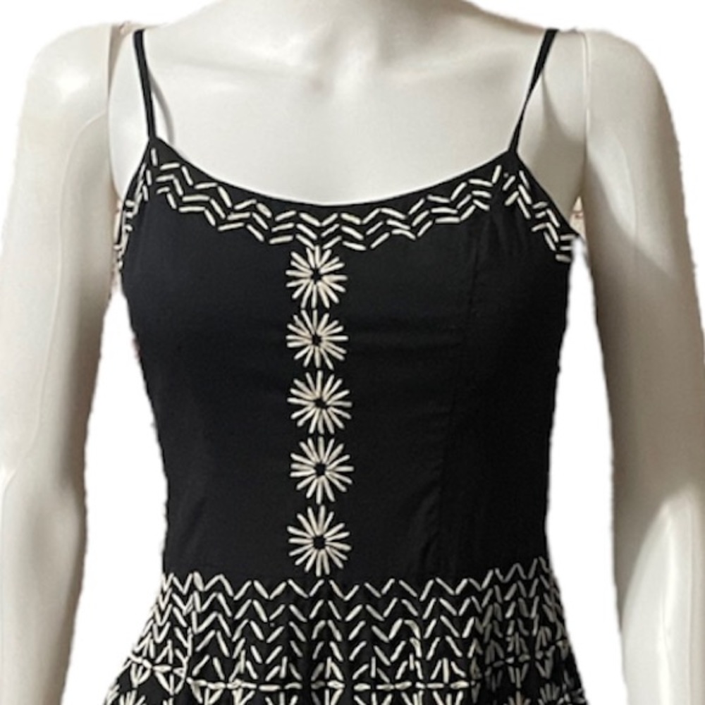 Sue Wong Vintage embroidered cotton sleeveless dress! - 2007 Fashion Show. RARE! - Picture 5 of 15